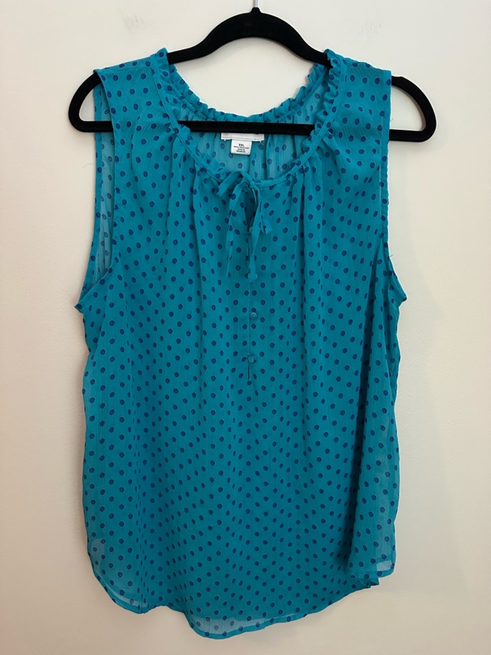 Liz Claiborne Sleeveless Top Teal XXL Like New